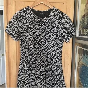 J. Crew bow print collar dress